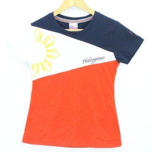 My Philippines T-Shirt Women's Casual Multicolor Flag Colorblock New Size Small